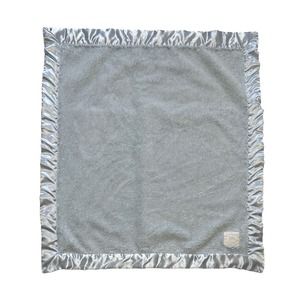 Nordstrom Baby Blue Satin Trim Fuzzy Soft Thick Plush Security Blanket Lovey